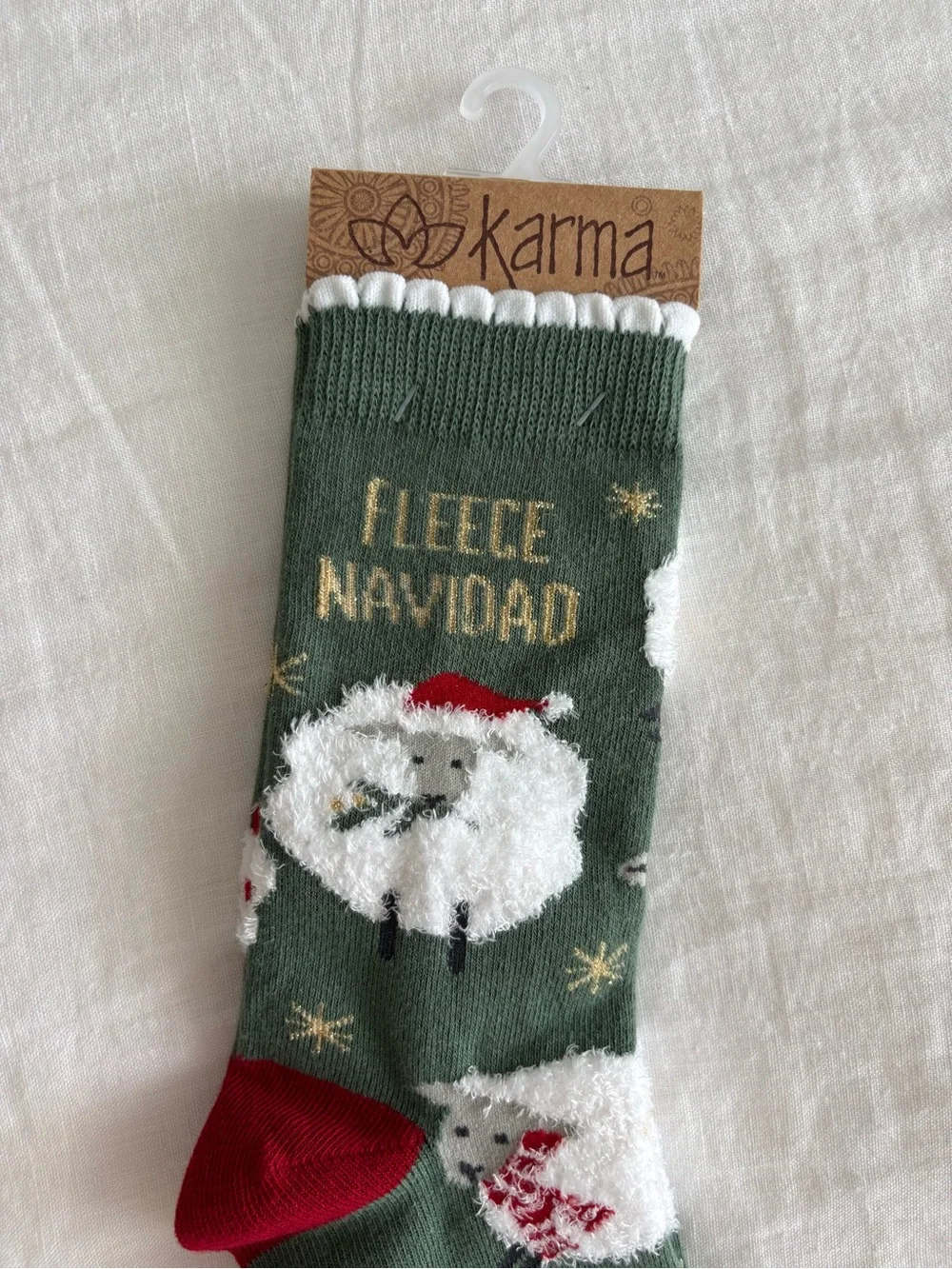 NWT Karma Christmas Sheep Socks